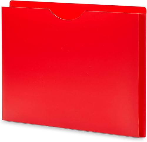 Miniatura 4 de Blue Summit Supplies Archivadores de polietileno, tamaño carta, pestaña de corte recto, cubiertas de archivos expandibles con bolsillo expandible de