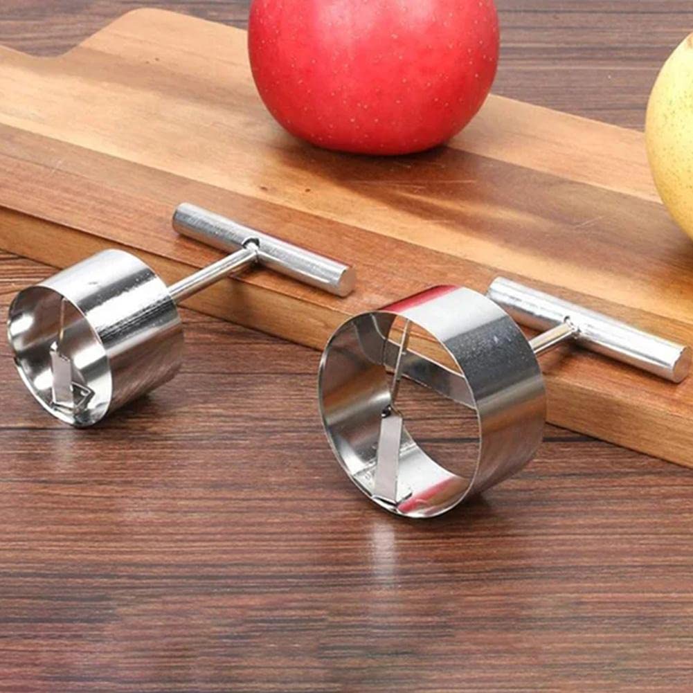 RYGRZJ Apple Pear Core Separator,Stainless Steel Gadgets Kitchen Tool,Multifunction Premium Fruit Apple Pears Pineapple Tomato Corer Tool,Veggie Drill for Coring and Hollowing