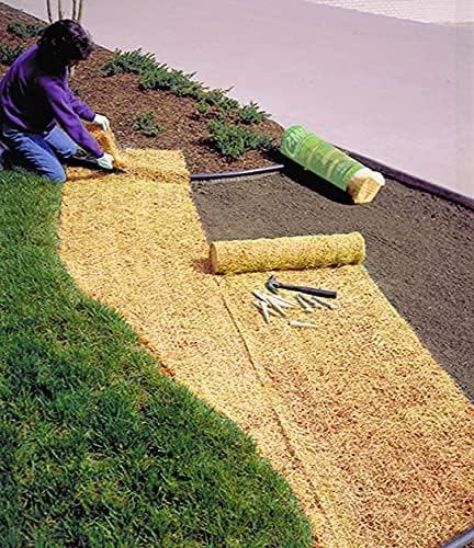 American Excelsior Curlex Erosion Control Blanket Landscape Roll with Biodegradable Staples 2-1/2'x50'