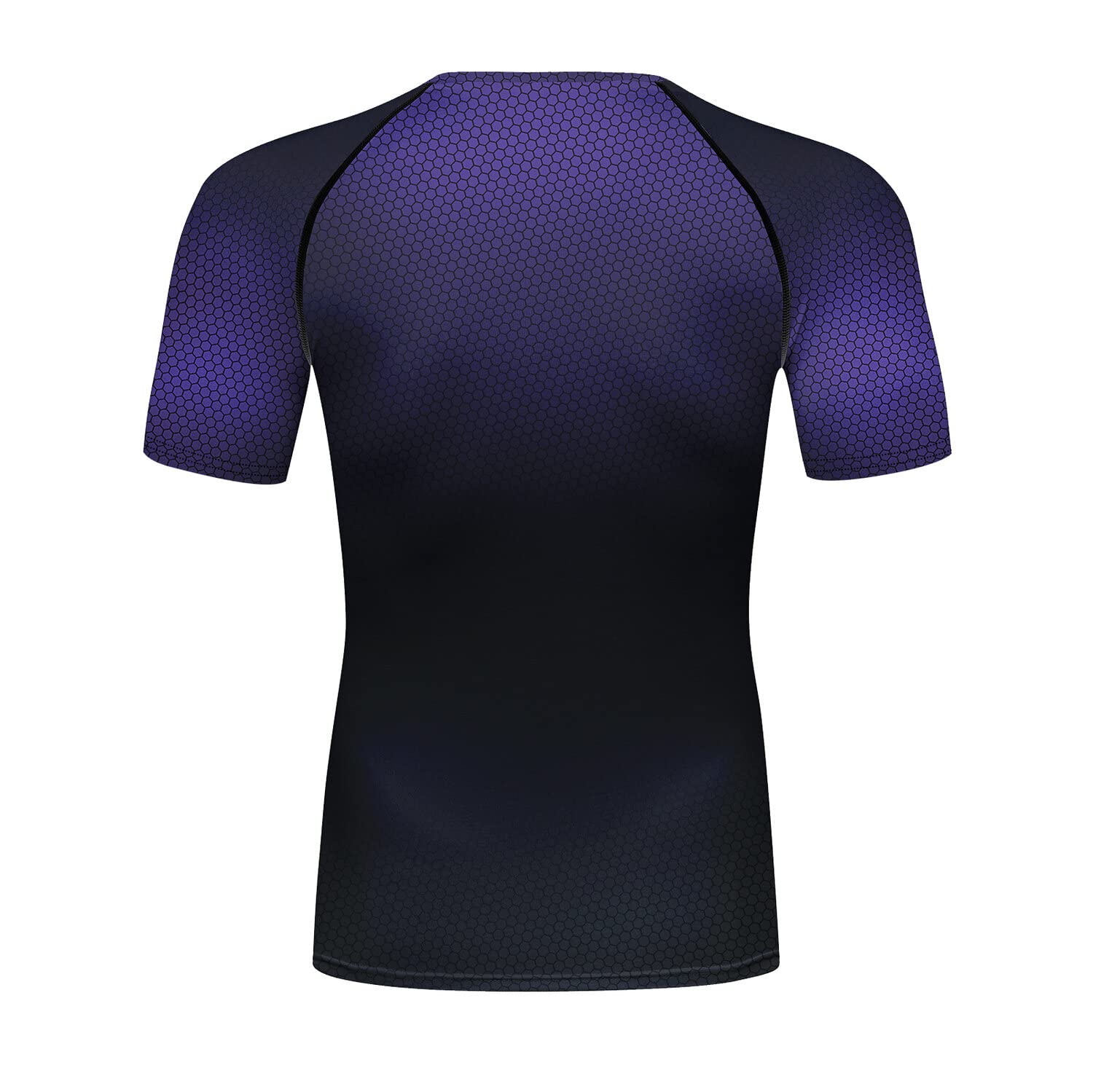 Red Plume Men's Compression Shirt Short Sleeve Printing Cool Dry T-Shirt Running Sports Baselayer Tee (Color 18, XL)