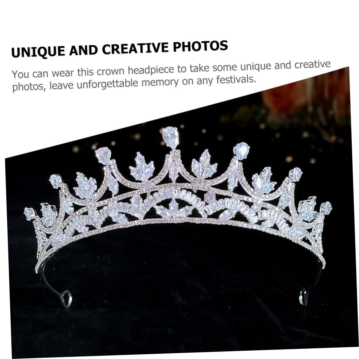 Diadema de Zirconia Plata para Novia, Boda y Días Obsequios