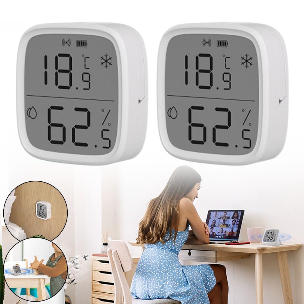 1 capteur intelligent d'affichage de la température et de l'humidité Zigbe 3.0 LCD compatible SNZB-02D