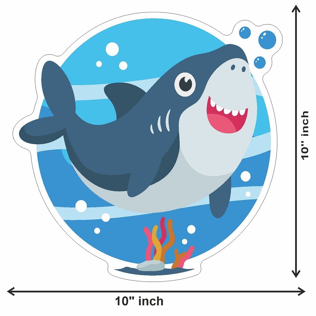 CVANU Cute and Beautiful Cartoon Blue Dolphin Design Toilet Seat Stickers Decals Self-Adhesive Removable PVC Vinly (10x10) inch, Pack of 2 1