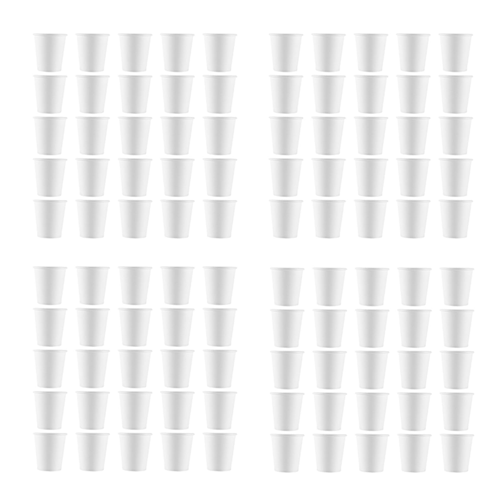 Gobelets jetables en papier blanc pour routine beauté et salle de bain familiale