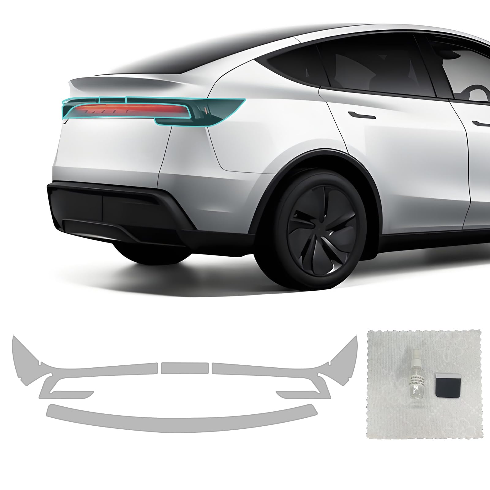 Precut Paint Protective Film 8.5 Mil TPU PPF for 2025 Tesla Model Y Juniper Clear Car HD Scratch Exterior Accessories (Taillights)