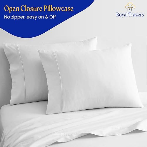 Miniatura 3 de Royal Trazers Juego de sábanas de 600 hilos para autocaravana de 32 x 79 pulgadas, tamaño de camioneta, algodón egipcio sólido, suave, suave y liso,