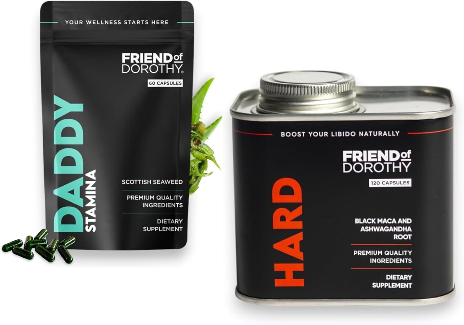 Performance & Stamina Bundle Regain Your Younger Self and Last Longer - 60 Daddy Capsules & 120 Hard Capsules