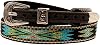 M&F Western Black Leather Southwest Ribbon Hatband OS