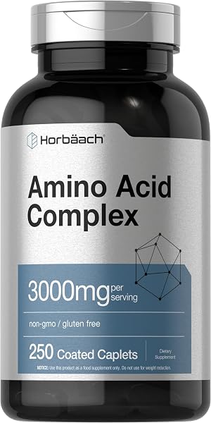 Horb ach Amino Acid Complex 3000mg 250 Caplets Non-GMO Gluten Free Supplement