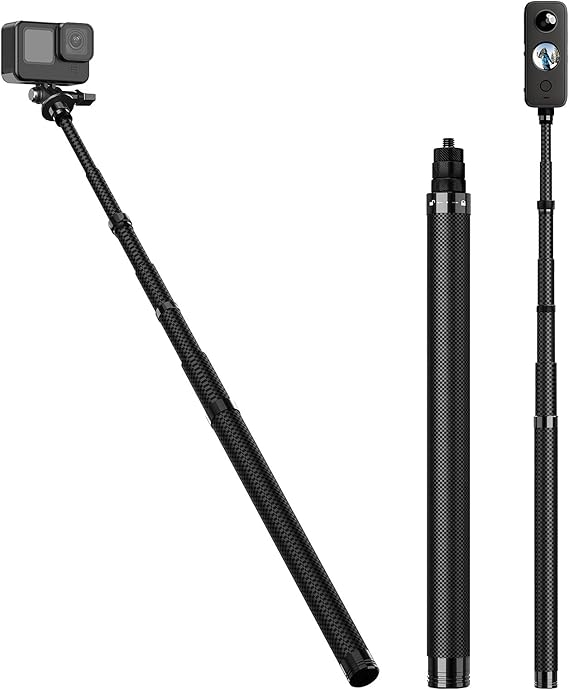 Selfie Stick for GoPro Insta360 (116cm/45), Carbon Fiber