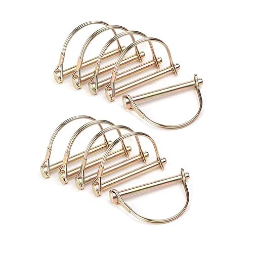 HAIAO 10 pines de acoplador de remolque de 516 pulgadas x 2-34 pulgadas, pasador de bloqueo de alambre de acero inoxidable, pasador de eje de toma