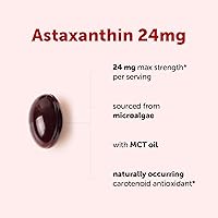 Vista 2 de Micro Ingredients Astaxantina de 24 mg con aceite MCT, 30 cápsulas blandas Suplementos antioxidantes de astaxantina de máxima fuerza* Fuente
