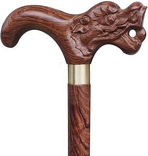 Drewniana laska z wspierającym zakrzywionym uchwytem prezent wykwintne rzeźbione laski do chodzenia jako prezenty laski do chodzenia dla mężczyzn i kobiet ręczna kula lite drewno modne solidne stabilne