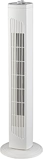 Beldray EH3713 32 Inch Tower Fan - Oscillating Fan with 3 Speeds, 2 Hour Timer, Standing Floor Fan, Portable Electric Cooler with Carry Handle, Quiet Cooling Fan, Sturdy Base, Home/Office, White, 45W