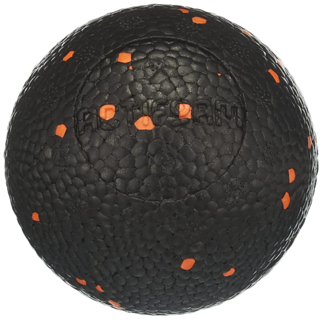 Actifoam Lacrosse Massage Ball El Ayak Sert Uyarıcı 8 cm Masaj Topu (Siyah+Turuncu Orta Sert)
