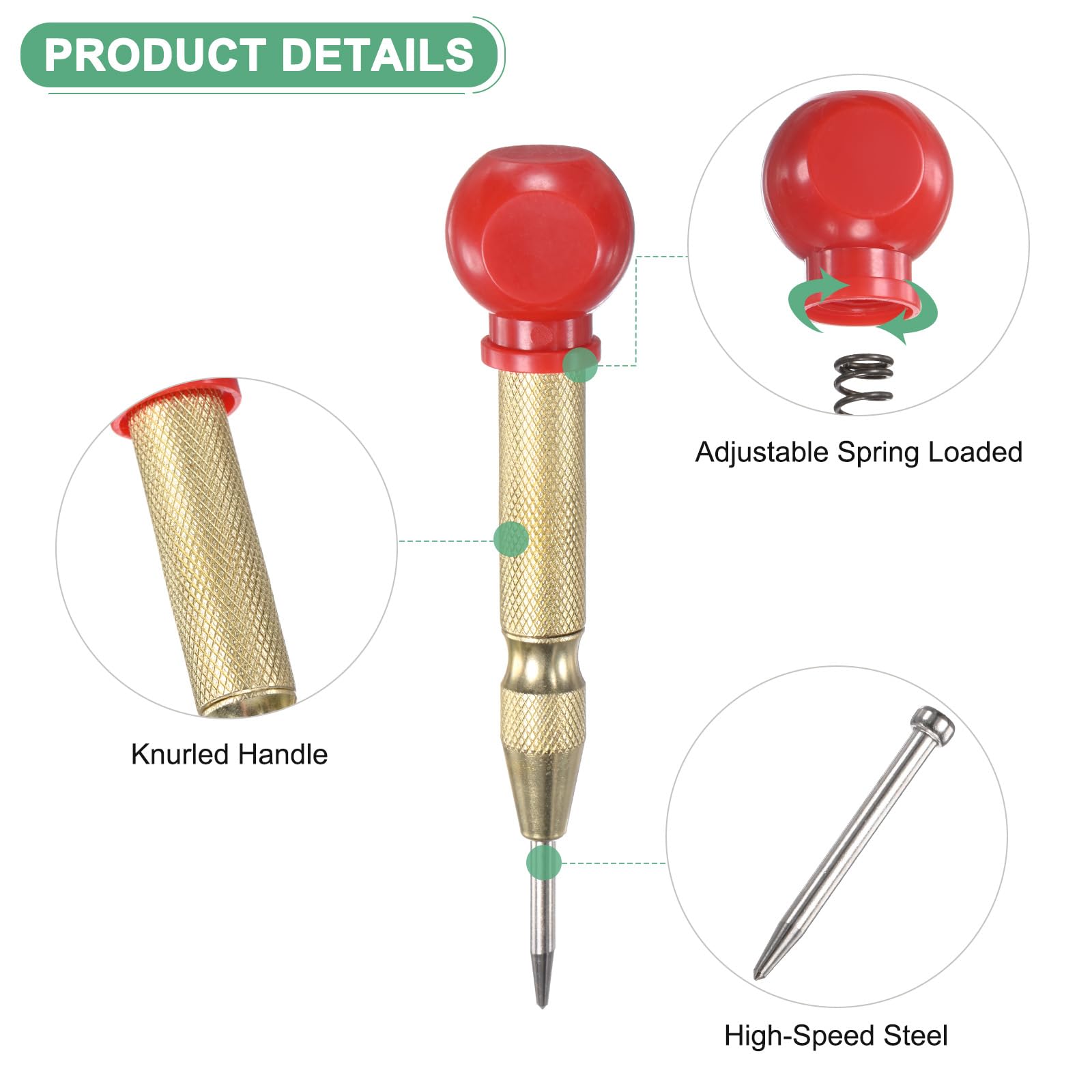 M METERXITY 2-Pack Automatic Center Punch - Image 2