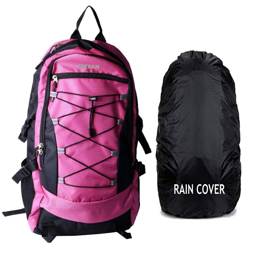dejan Polyester 60 Ltrs Camping Hiking Trekking Rucksack Backpack Bag for Boys & Girls - (Pink)-picture-42
