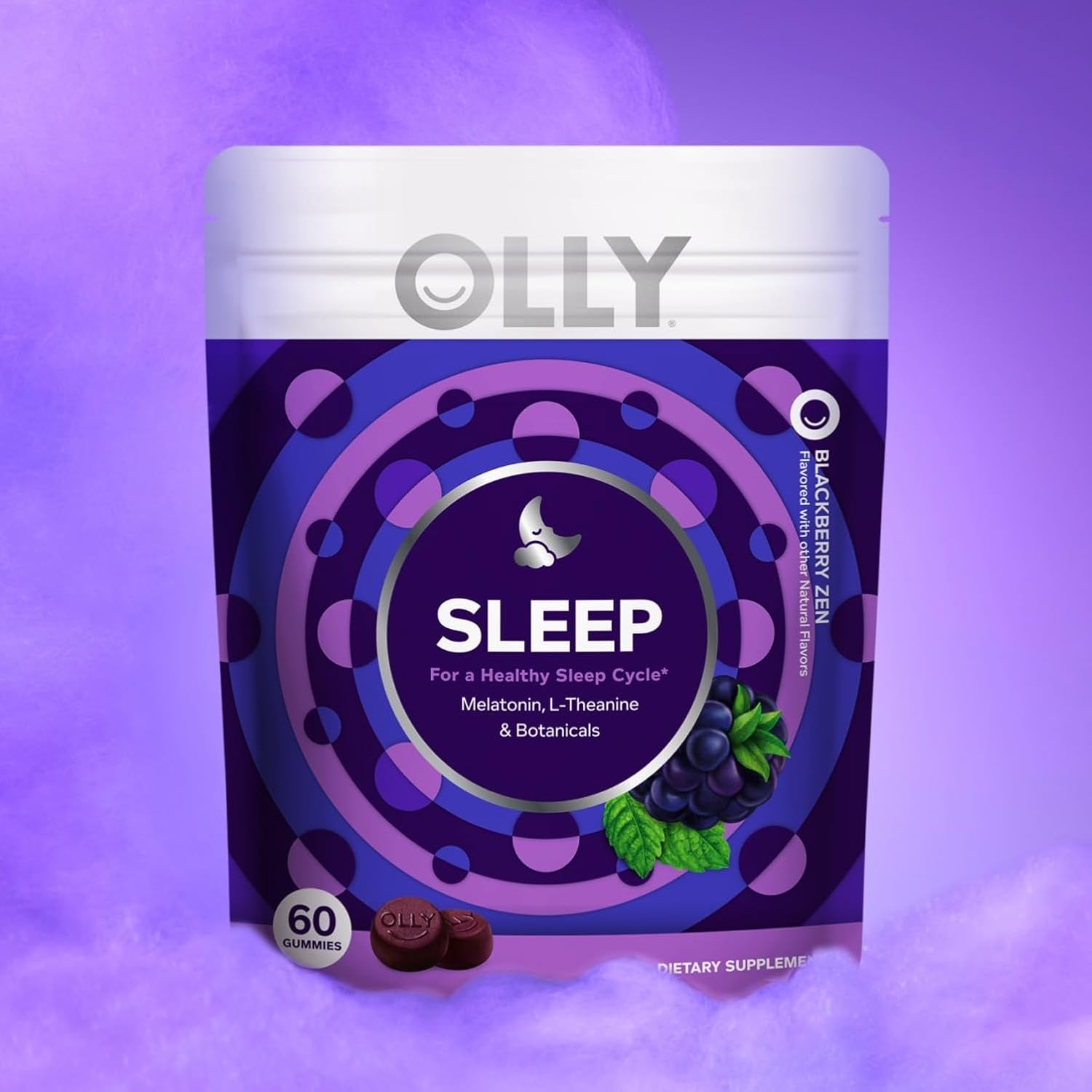 OLLY Sleep Gummy, Blackberry Flavor, 60 Count