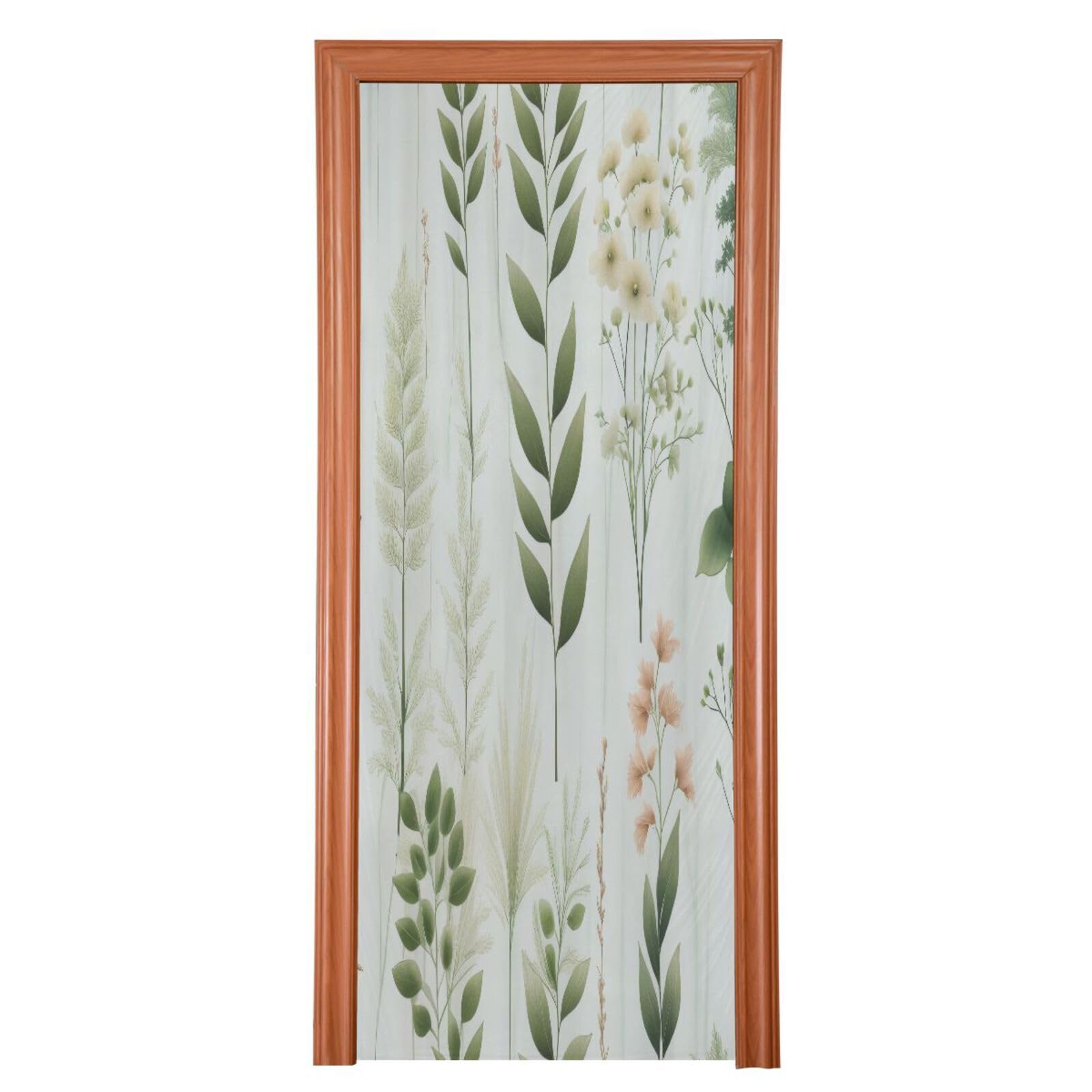FLildon Nature Leaves Door Cover Decoration, Party Accessory Porch Decor for Festive Ornament Room Door Covers 32 x 79 Inch
