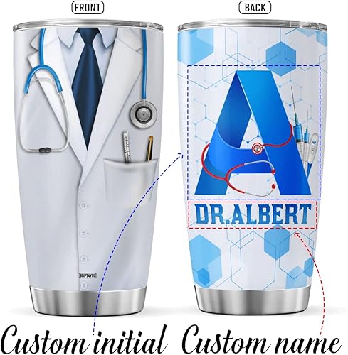 Miniatura 2 de Vaso de café personalizado con inicial, taza de viaje con tapa, regalos de agradecimiento con nombre personalizado para hombres, amigos, papá, taza