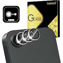 3 Pack for iPhone 16e/iPhone 17e Camera Lens Protector,9H Tempered Glass,[Anti Scrach] Individual Metal Ring Glass Cover CD Pattern Case Friendly - Silver