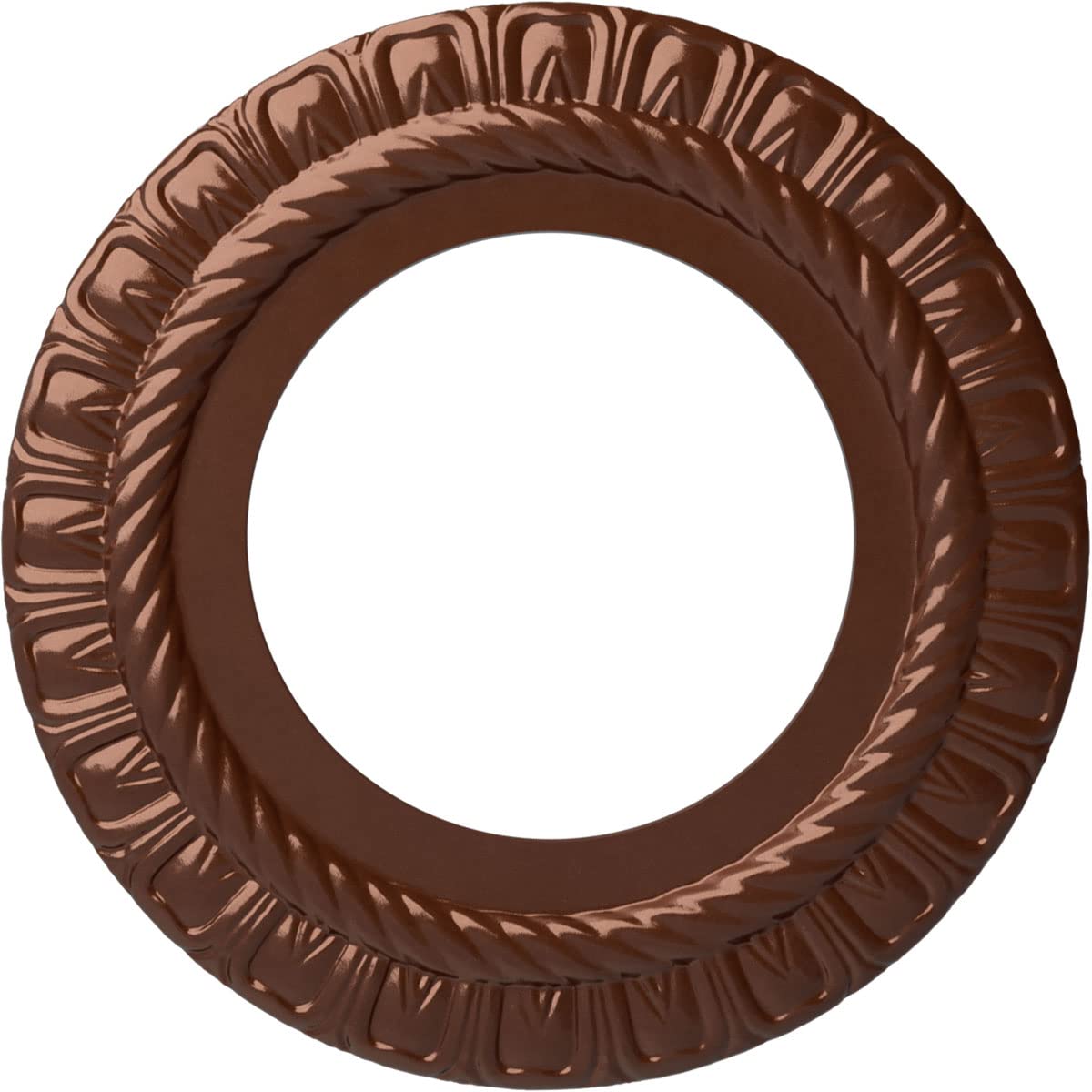Ekena Millwork CM10CLCPS 10-5/8" x 5-3/4" x 1/2" Claremont Ceiling Medallion, Copper Penny