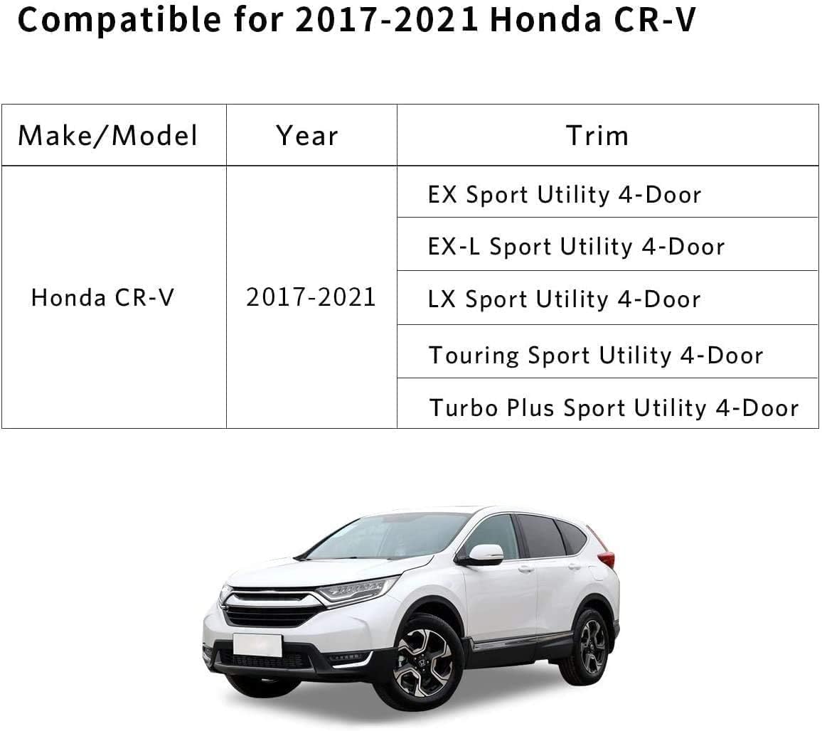 YITAMOTOR Floor Mats Compatible with Honda 2017-2022 CR-V, 1st & 2nd Row All Weather Protection, Black