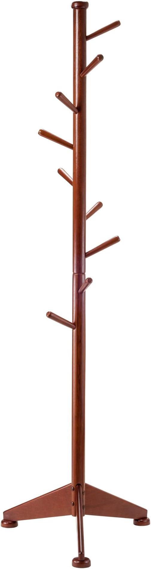 WinsomeLily Coat Rack, 9 Pegs, Walnut (94570)
