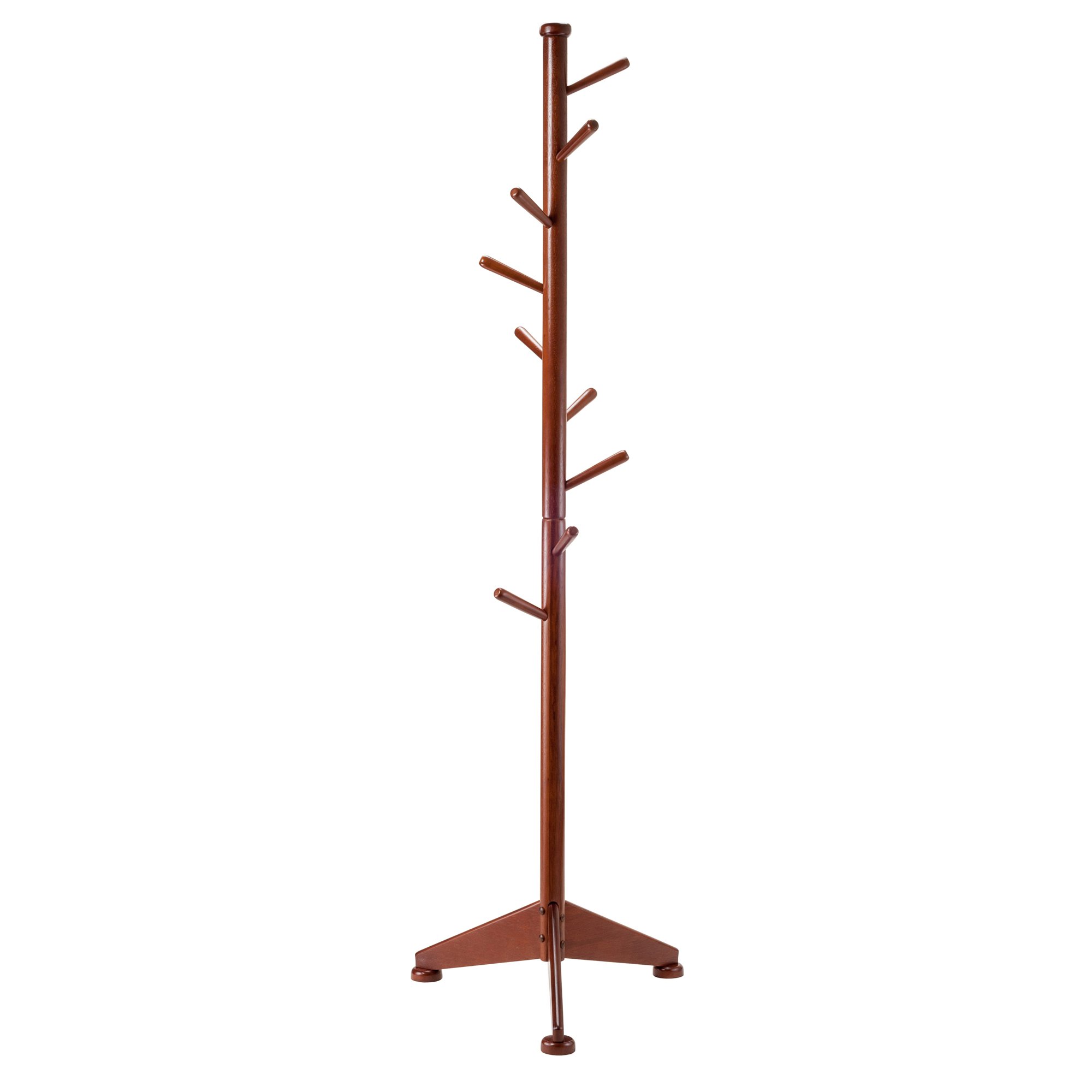 WinsomeLily Coat Rack, 9 Pegs, Walnut (94570)