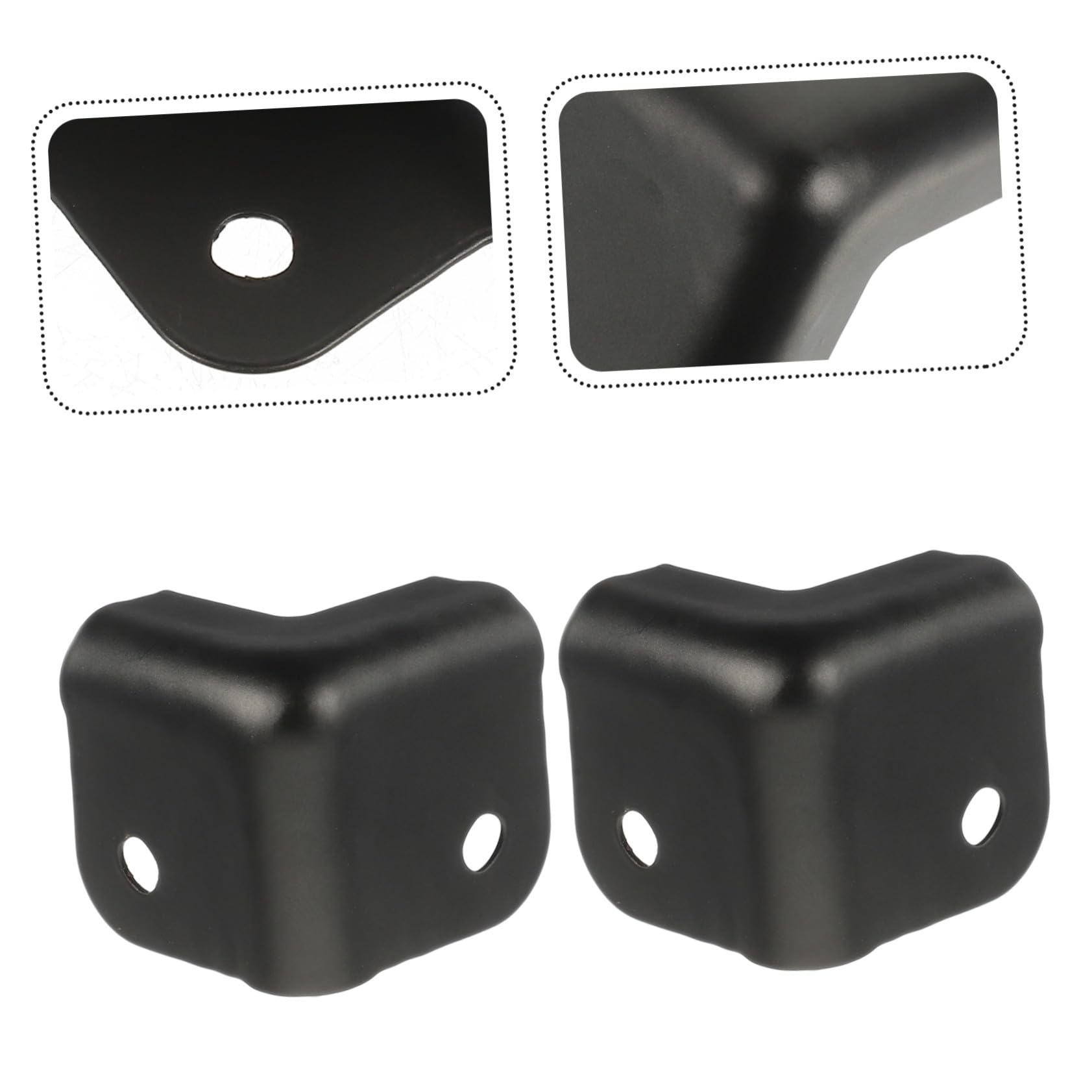 Protectores de Esquinas de Hierro Negro 16, para Cajas de Madera