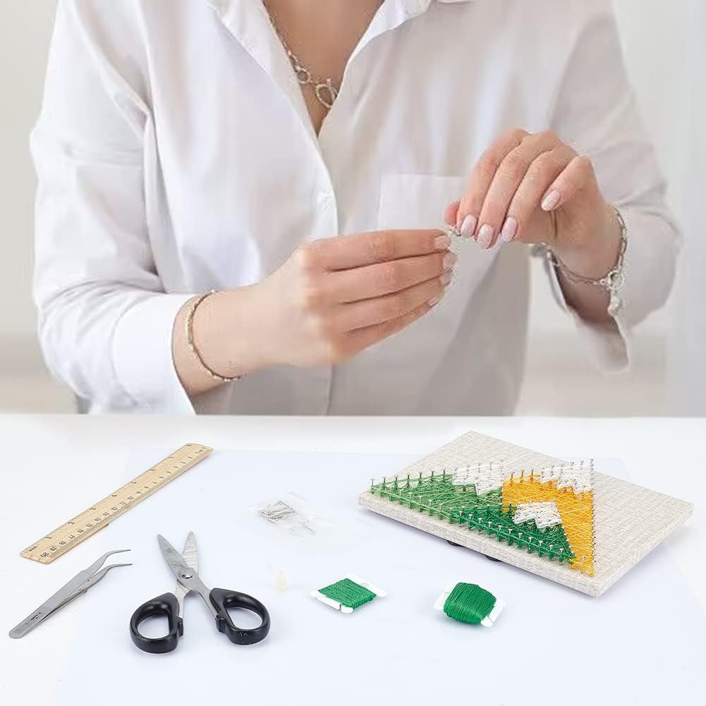 WEBEEDY 3D String Art Kit for Adults Beginners, DIY Mountain String Craft Kit, Include All Necessary Accessories and Frame, Christmas Home Wall Decorations Unique Gift