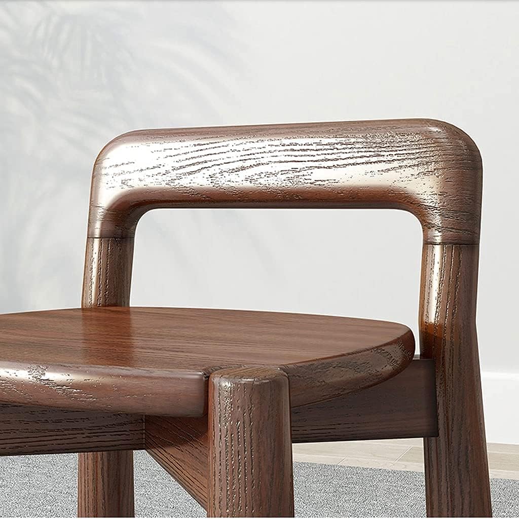 Minimalist Fashion Creative Backrest Small Stool Children Adult Chair Coffee Table Stool, Solid Wood Bench Stool for Living Room Kitchen Hallway Casual/Wood Color