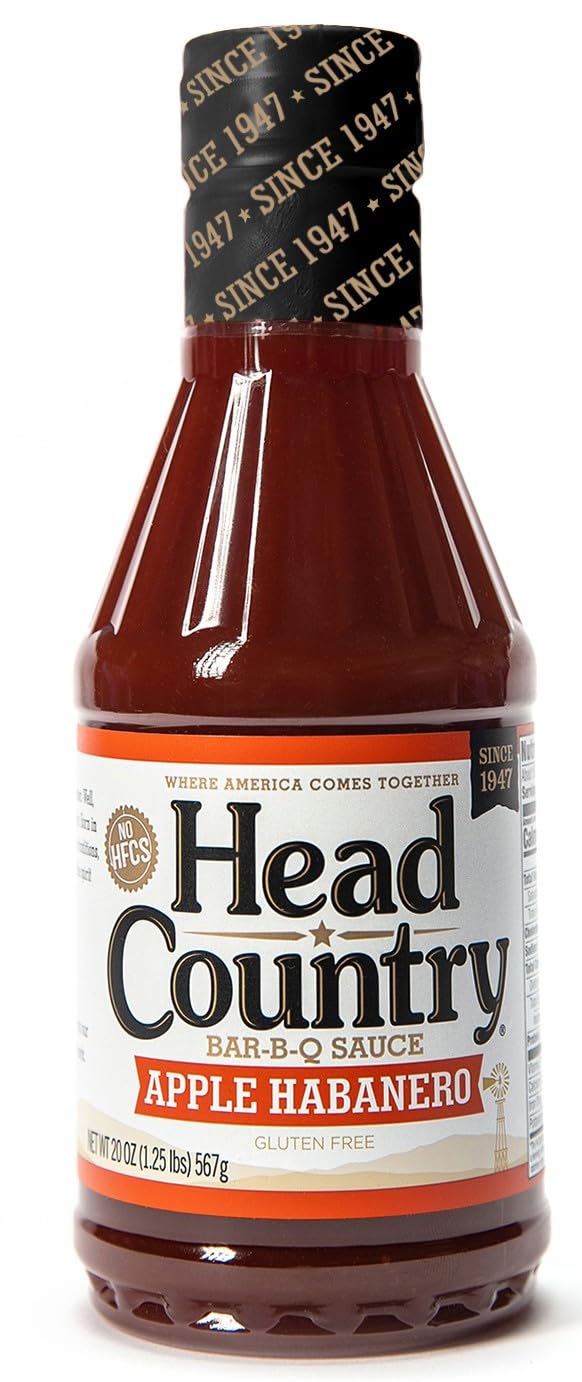 Apple Habanero BBQ Sauce | Sweet Apple & Spicy Habanero Championship Barbecue Sauce For Chicken, Pulled Pork & Ribs | 20 Ounce Bottle