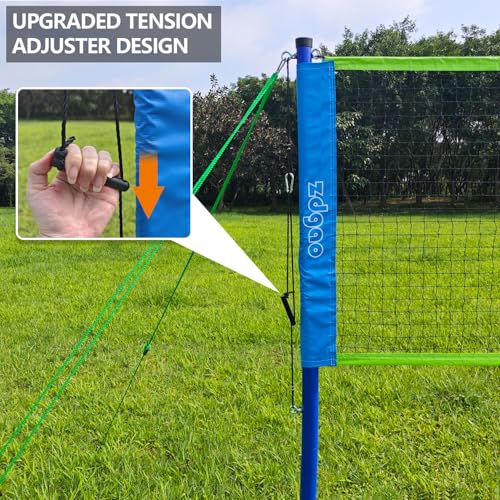 image for Zdgao Badminton Set for Backyard, Portable Badminton Net with Tension 