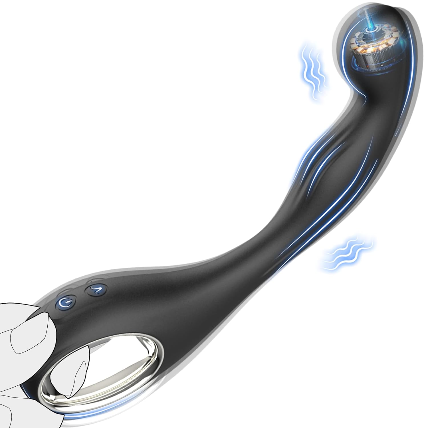 Prostate Vibrator with 10 Vibration Modes Male Prostate Massager Women G Spot Vibrator Vibrating Butt Plug Dildo with