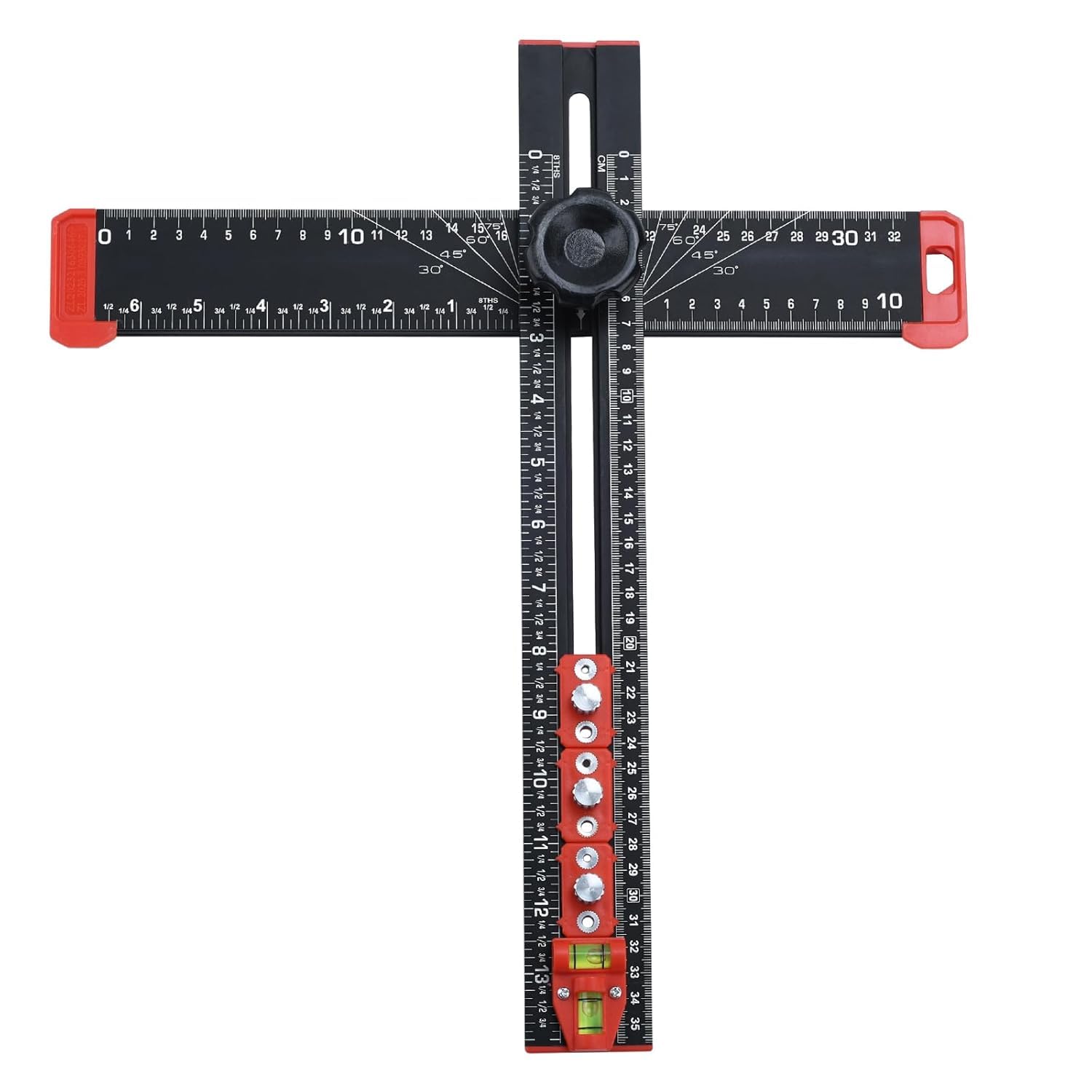 Jig Ruler Scale Snapklik.com : 4-in-1 Drilling Positioning Jig, 35cm/14inch ...