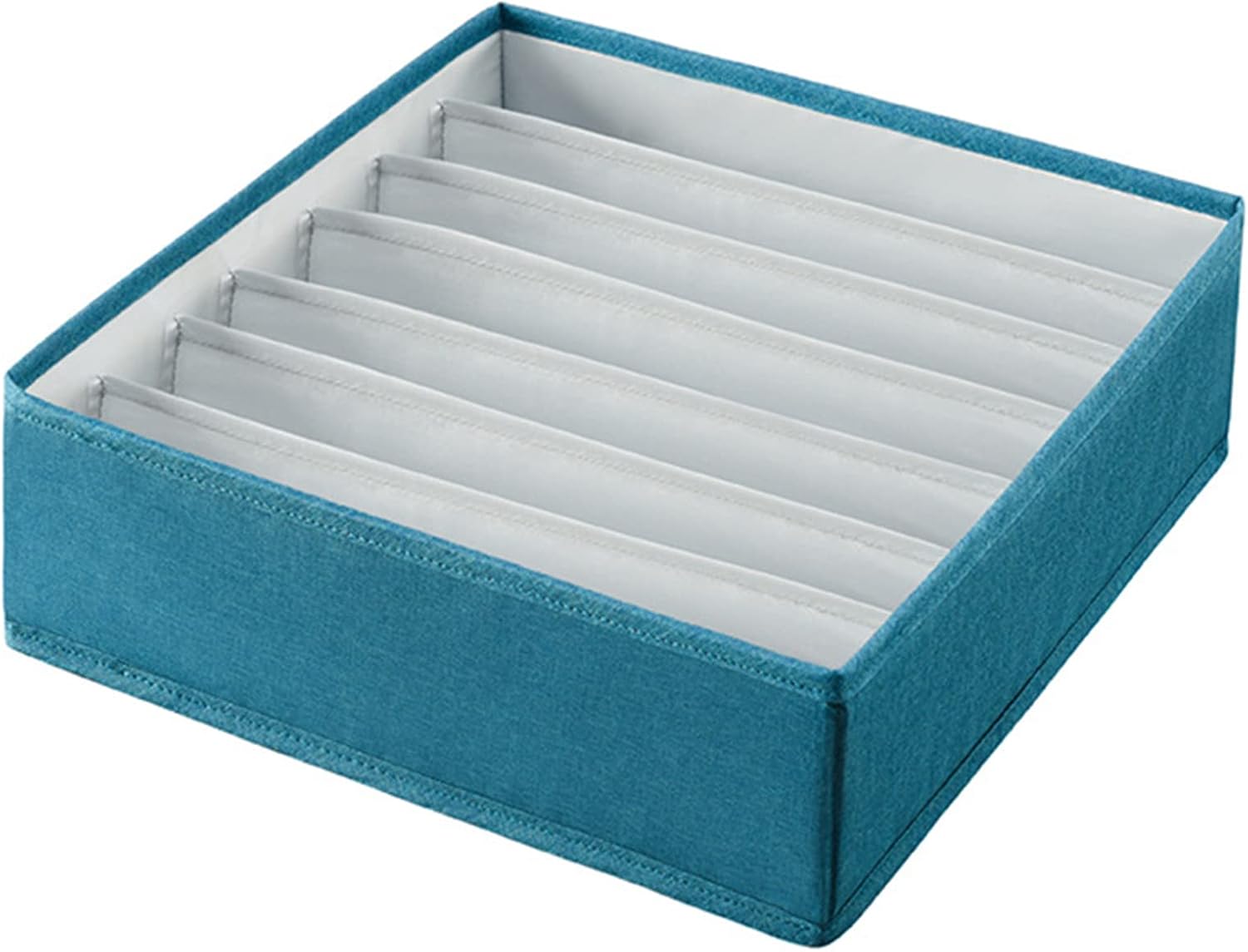 Closet Organizer Wardrobe 4PCS Washable Foldable Visible Clothes Organizer Storage Boxes Drawer Mesh Separation Box for Home T-Shirt Jeans Socks Panty 6/7/8/24 Grids,Green,B