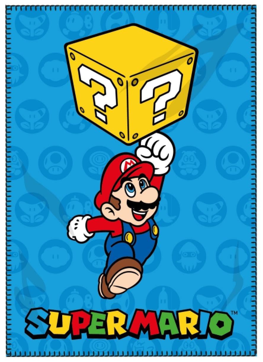 arlis Mario Fleece Blanket in Blue 100 x 140 cm (Mario Plaid)