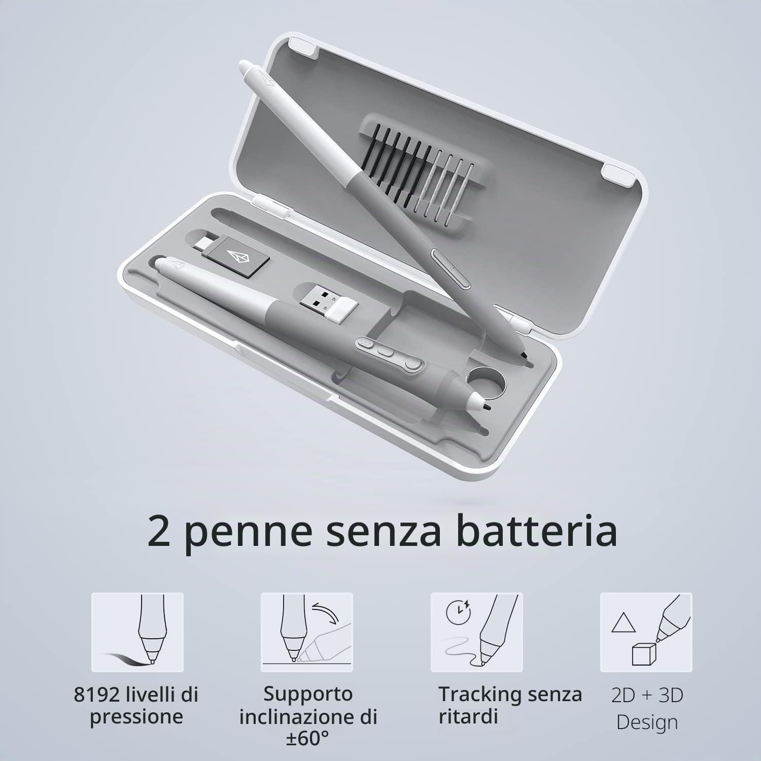 Xencelabs Pen Tablet Medium Bundle SE Tavoletta Grafica con Quick Keys, 2 Penne senza Batteria 8192 Livelli di Pressione 12 pollici Professionale Tavola Grafica per Windows-ARM/Windows/Mac/Linux