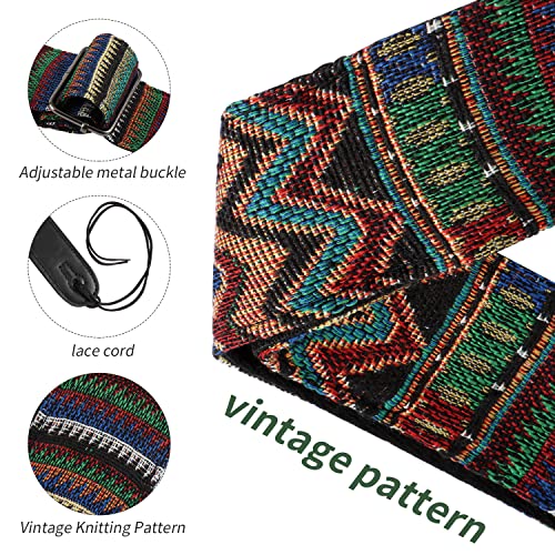 JSMTKJ Sangle de guitare vintage tissée en jacquard avec Extrémités en Cuir Sangle de Guitare Cuir Sangle de Guitare… - Les Beatles, Paul McCartney, John Lennon, RIngo Starr, George Harrison JSMTKJ Sangle de guitare vintage tissée en jacquard avec Extrémités en Cuir Sangle de Guitare Cuir Sangle de Guitare… – Image 3