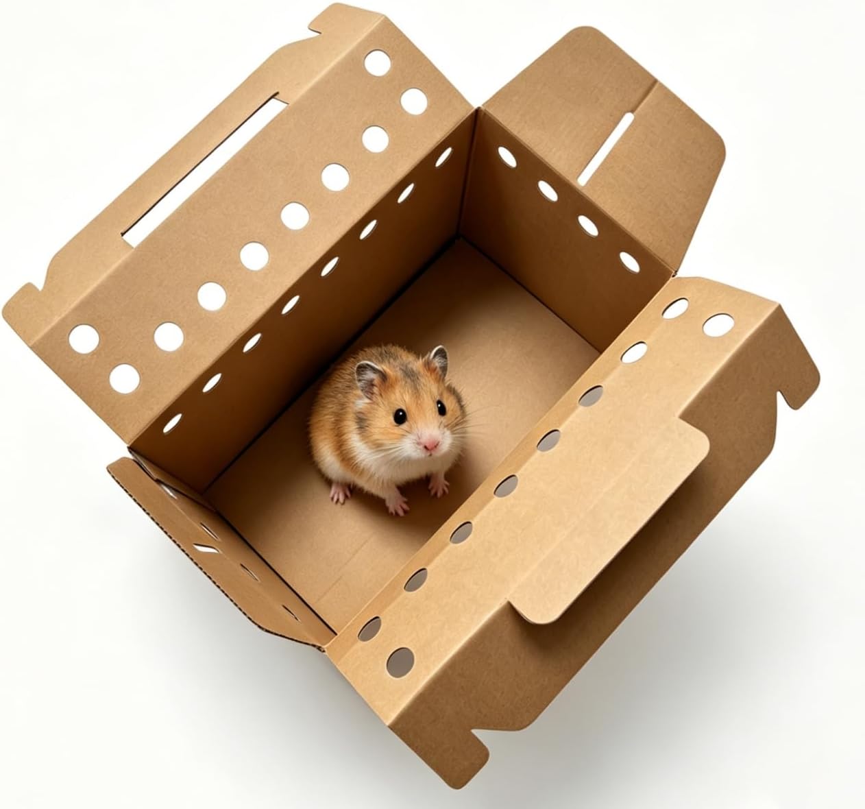 12-Pack Cardboard Pet Cages, 11x8x6 inches, Suitable for Small Animals, Hamsters, Gerbils, Birds, and Reptiles; Disposable Small Animal Cardboard Pet Cages