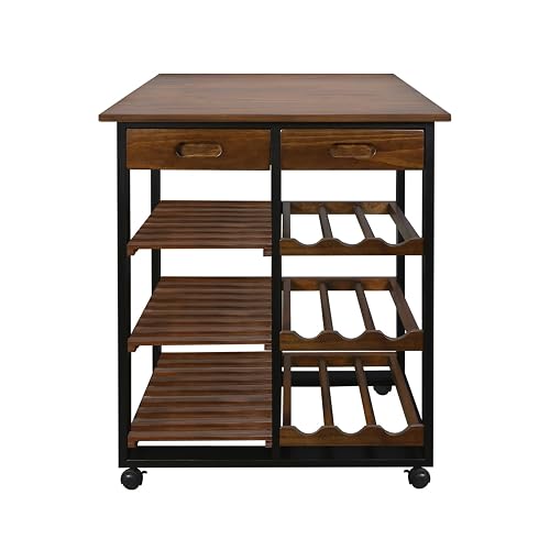 Casual Home Solid Wood 28" Wide l 4-Tier Rolling Kitchen