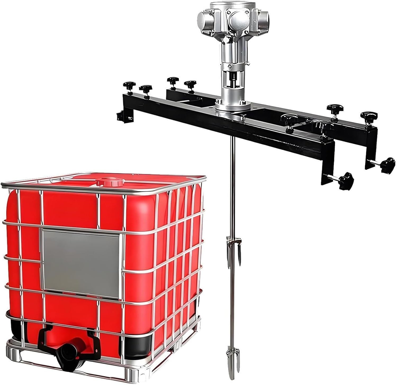 Commercial Barrel Drum Stirrer, IBC Agitator, Paint Mixing Equipment for Ink Dissolver Agitator Small 5-cylinder