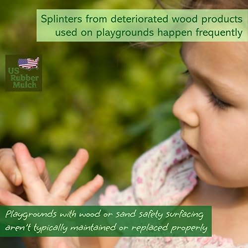 Miniatura 6 de NuPlay - Suelo de goma para patio de recreo, barrera de malezas de pepita de goma, pisos para juegos de columpios, cubiertas de áreas de juego, 1