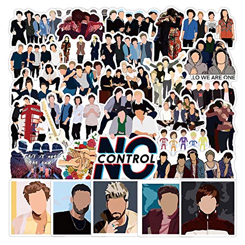 One Direction Singer Stickers for Hydro Flask|50pcs|, Waterproof Music Decal for Teen Laptop, Water Bottle, Bike, Guitar, Luggage, Phone, Computer, Skateboard