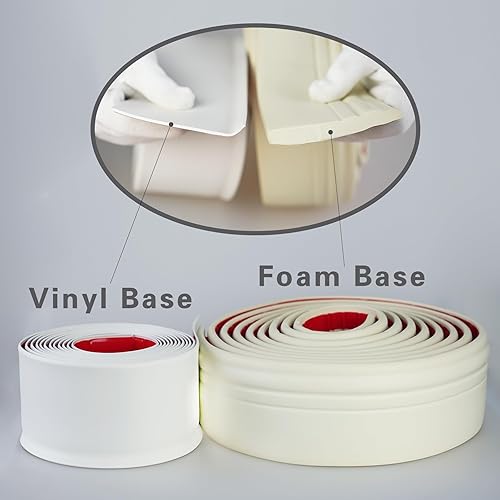 Miniatura 5 de Hungbak Moldura para zócalo de espuma para despegar y pegar, panel de moldeo con acabado de riel de la silla, calafateo y tiras de suelo para