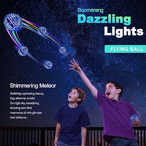 Ivtivfu Flying Orb Ball (Tech Blue) Bring Magic into Reality, Flying Ball Toy, Cool Stuff with LED Lights, Cosmic Globe Boomerang Ball with Endless Tricks, Ideal Gifts for Boys and Girls - Thumbnail 5