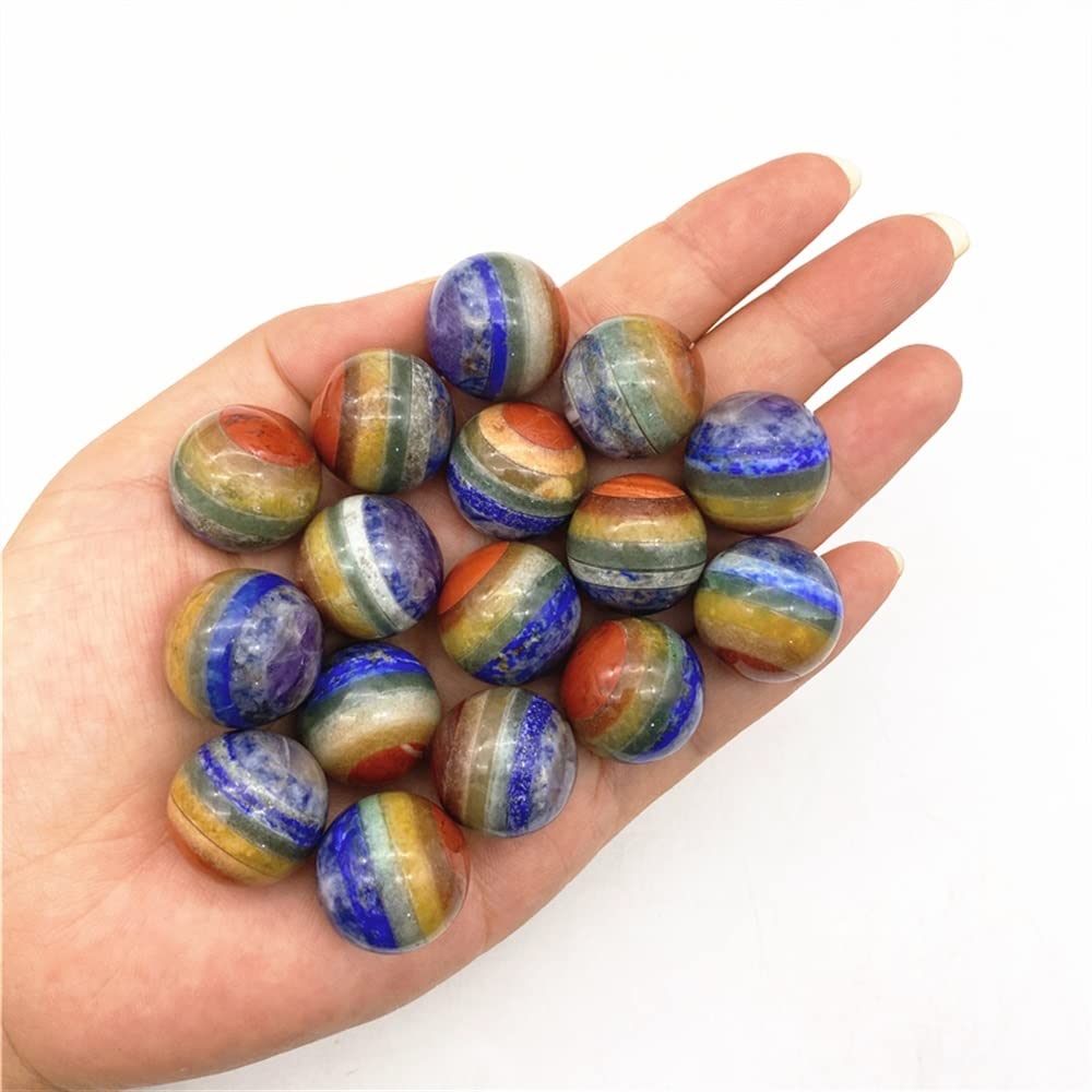 Meditation home 1 szt. 20 mm naturalny 7 czakr kwarc kryształ kula w kształcie kuli leczniczy kamień szlachetny polerowany naturalny kwarc kryształy