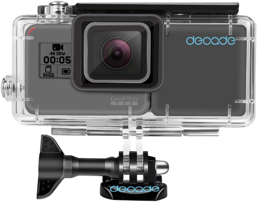 DECADE GoPro Rechargeable BacPac,Power Extended Battery Pack for GoPro HERO7 HERO(2018)/6/5 Black with a Waterproof Housing Case