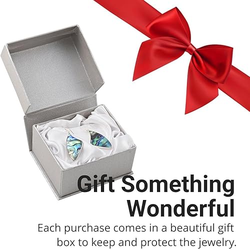 Miniatura 6 de Stylish Dangle Drop Earrings 925 Sterling Silver Abalone Shell Fashion Beach Jewelry Unique Costume Jewelry for Women Birthday Christmas Gifts for